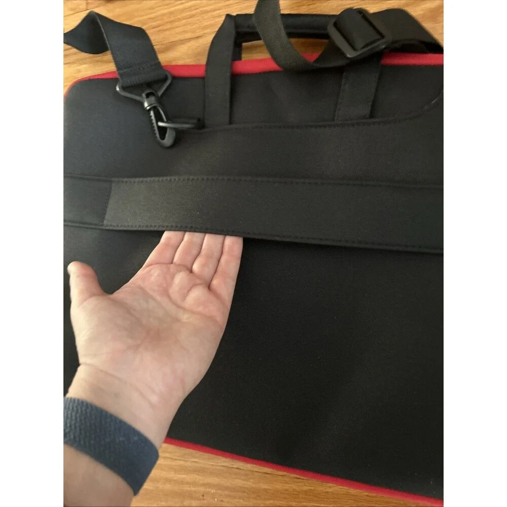 Laptop Case  Briefcase Water Resistant Shockproof Red Edge Bag